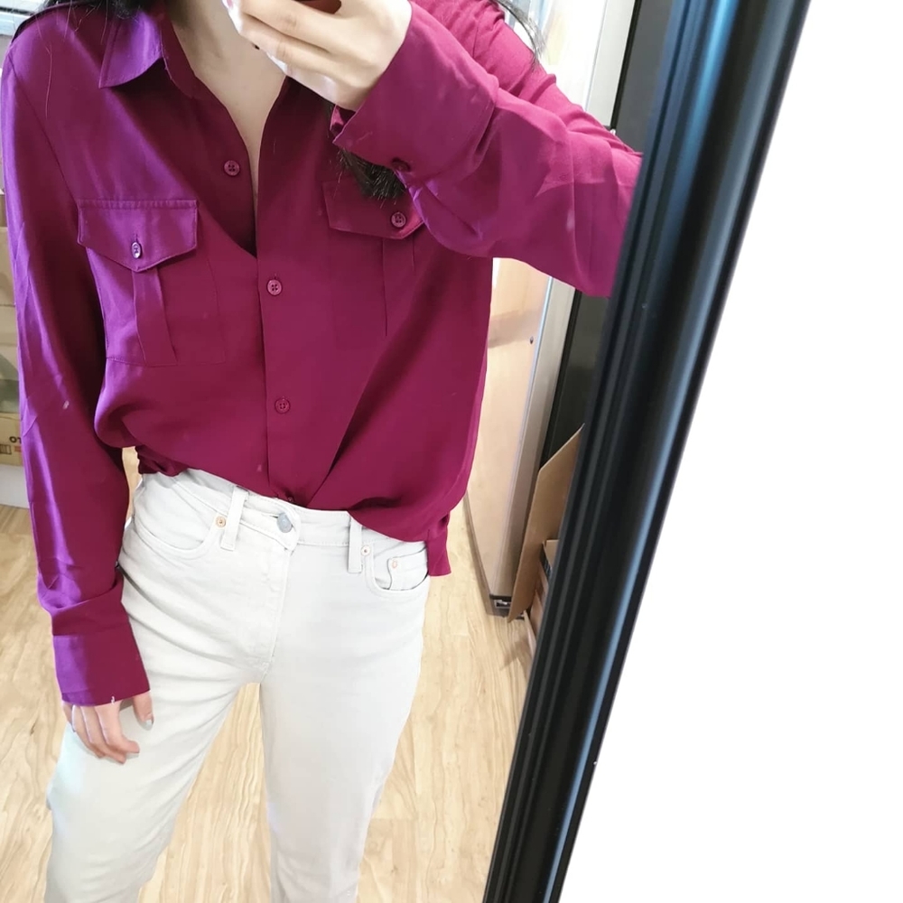 DKNY plum color shirt